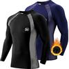 MEETWEE Maglia Termica Uomo, Maglia a Manica Lunga Compression Maglietta  Biancheria Intima Sport T-Shirt Baselayer da Corsa Ciclismo Fitness 