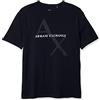 ARMANI EXCHANGE T-shirt Classica In Cotone Con Logo, T-shirt Uomo, Grigio, M