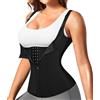 Junlan Corsetto Donna Body Contenitivo Modellante Pancera Contenitiva Donna Pancera Post Parto Pancera Waist Trainer (Nero, L)