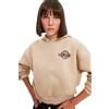 Trendyol Felpa Oversize Cappuccio con Slogan Maglia di Tuta, Beige, M Donna