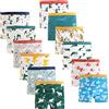 JackLoveBriefs Boxer Ragazzi Cotone Dinosauro Modello Orso Polare Intimo Ragazzo Confezione da 12, 3-5 Anni, Blu, Taglia: M