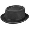 Stetson Cappello Pork Pie Odenton da Donna/Uomo - Porkpie in Cotone - Fedora Impermeabile e con Protezione dal Sole - Estate/Inverno - Nero L (58-59 cm)