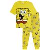 SpongeBob Squarepants Pigiama a Due Pezzi - T-Shirt a Manica Corta Regalo per Unisex Bambino (5-6 Anni, Giallo)