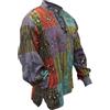 SHOPOHOLIC FASHION Camicia Hippie da Uomo Patchwork StoneWashed, Multicolore, 4XL