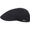 Stetson Texas Wool Gatsby cap Coppola Uomo - Berretti Piatti Cappello Piatto Berretto Becco Anatra con Visiera, Fodera, Fodera Inverno Autunno/Inverno - L (58-59 cm) Blu