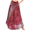 Adigaber Pieghettato Retro Maxi Gonna Lunga 2 in 1 Gonna Abito Bohemien Sciolto Gonna fluente Festa in Spiaggia Vestito Indossare Gonna Gonna Swing Grande Danza del Ventre Casual