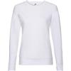 Fruit of the Loom Lightweight Raglan Sweat Lady-Fit T-Shirt, Bianco, L Donna