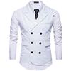 PengGengA Maschile Leisure Panciotto Doppiopetto Gilet Uomo Slim Fit Casual Elegante Smanicato Bianco S