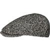 Borsalino Coppola Colour Dots Wool Uomo - Made in Italy Cappellino Lana Cappello Piatto con Visiera, Fodera Autunno/Inverno - S (54-55 cm) Nero-Bianco