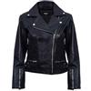 Infinity Leather Giacca da Donna Stile Vintage in Vera Pelle con Zip da Motociclista M
