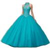 XUYUDITA Donne Aperto Indietro Ball Gown Pizzo Perline Prom Abiti da Sera Quinceanera Vestiti Acqua Blu-42