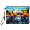 SUN68 POCHETTE D TURCHESE/NERO X33201.1311 logo beach pochette in cotone TURCHESE/NERO ND scelta=P