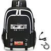 LKY STAR Hunter X Hunter Merch Uomo Donna Zaini Casual con Caricatore USB Presa per Le Cuffie Ragazze Ragazzi Zaino Anime Hisoka Backpack