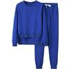 ShangSRS Donna Tuta da Ginnastica Donna Elegante Splice Tute Felpa + Pantaloni Set Ragazze Giacca Pullover Tops Casual (Blu, m)