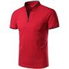 Xmiral T-Shirt Polo Uomo Camicia Polo a Maniche Corte da Uomo Colletto alla Moda Casual (S,1Rosso)