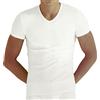 Enrico Coveri 3 t-Shirt Uomo Mezza Manica Scollo a V in Filo di Scozia Art. ET1131 (5/L, Bianco)