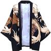 Xmiral Cardigan Camicie Uomo Moda Kimono Oversize Modello popolare Camicia stampata Abito taoista Top (L,Giallo)