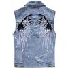 YOUCAI Giubbotto Smanicato Jeans Uomo Denim Giacca Senza Maniche Strappato Gilet di Jeans Giacca Jeans Capispalla Panciotto Gilet Cappotto,Blu,M