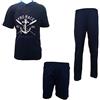 NAVIGAREhomewear Pigiama Uomo Pigiama Uomo 3 Pezzi Mezza Manica Pantalone Lungo e Corto Cotone Navigare Art. 140895T (Navy, 50/L)