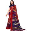 STYLE INSTANT Sari per le donne in seta di lino l tradizionale indiano regalo di nozze Sari con camicetta non cucita, Rosso 2, Etichettalia unica