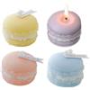 NatureMan Set di 4 candele profumate Macaron, graziose candele per aromaterapia fatte a mano, decorazione per la casa, compleanno, matrimonio, festa, festa, regalo per ragazze (multicolore)
