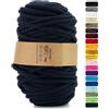 Netuno 1x corda macramè colorata blu di Berlino 9 mm 50 m corda in cotone anima in poliestere filo spago uncinetto ferri da maglia decorazioni cordoncino colorato cavo
