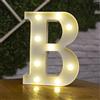 Tiardey Lettere luci LED a Forma di Simbolo, lampade da Tavolo con tendone in plastica Alfabeto, Parole illuminanti, Festa di Compleanno di Nozze Tutti i Giorni casa Appeso a Parete Decor-B