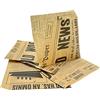 PAKNOR® 100 sacchetti per snack, 15 x 15 cm, per hamburger, per panini, spuntini, confetti, snack con stampa Oldnews (100)