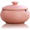 Lependor Posacenere in ceramica con coperchi, antivento, Posacenere per sigarette per uso interno o esterno ， Porta cenere per fumatori, Vassoio per cenere da fumo da tavolo - Rosa