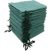 Leeyunbee 30 Pezzi 10x15cm Sacchetti Regalo di Iuta, Sacchetto per Gioielli di Juta, Sacchi Iuta Lino con Coulisse per Regalo Gioielli Fai-da-Te Natale Fiesta Matrimonio Bomboniere(Verde scuro)