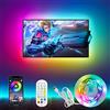 Auplf Striscia LED RGB per TV e PC, 4M Funzionamento USB, Sincronizzazione Musicale, per TV da 40-75 Pollici, Illuminazione fai da te con Controllo APP e Telecomando RF da 2,4 G