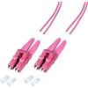 Techly Professional 102567 Cavo Fibra Ottica Multimodale OM4 LC/LC 50/125 1 m Fucsia