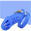 Kutocesy Chastity Cage Uomo Gabbia Pene Silicone Bdsm Sissy Cintura Castità Maschile Per Giochi Erotitici Sexy Per Coppie (Large,Blue)