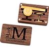 Kenon Set di gemelli da cravatta personalizzati per uomo, set di gemelli da cravatta in metallo inciso, regalo per il capo e il testimone, gemelli e fermacravatte per uomo (Oro)
