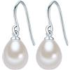 Valero Pearls Orechinni pendenti da Donna in Argento Sterling 925 con rodio con Perle coltivate d'acqua dolce bianco 60020067
