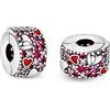 Annmors 925 Sterling Silver Clips Distanziatore Catena di Sicurezza Ferma Ciondoli Ciondolo in Vetro di Murano per Donna Bracciale Collana Gioielli Regalo