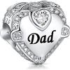 NINGAN Charm Ciondolo per Bracciali Pandora Argento 925 Abalorio Bead Charm da donna