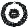 Bling Jewelry Grande Ampio Colore Gemstone Chips Cluster Multi Strand Statement Bib Collar Necklace Stretch Bracelet Bangle Cuff Jewelry Set Per Le Donne