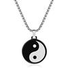 GAVU Collana da Uomo Acciaio Inox e Pietre Naturali con Ciondolo Yin Yang