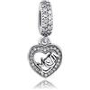 MariaFonte Charm New 2025 Compatibile Tutte Marche Bracciali Collane Cuore Mamma Mom Portafortuna Argento 925 Compleanno Anniversario Ciondoli Originale Amicizia Bead Natale Donna Set Pendente