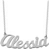 NADIR Collana Unisex Nome in Argento 925% Anallergico Made in Italy (Alessia)
