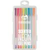 Tinc - Penne Gel Neon Profumate Fluorolicious - Set di 8 Colori Fluorescenti con Inchiostro Fluido - Accessorio Creativo per Disegno e Scuola - Custodia Rigida - Multicolore