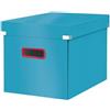 Leitz Click & Store WOW Scatola Archivio Cubo Grande, per Mantenere la Casa e l'Ufficio in Ordine, Blu Calmo, 53470061