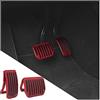 CGEAMDY 2 Pezzi Car in Lega Alluminio Antiscivolo Sport Carburante Benzina Frizione Freno, Braking Pad Pedali Resto Piastra, Adatto per Sostituzione Cuscinetto del Pedale Modello Y/3(Rosso)