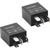 CGEAMDY 2 Pcs Relè Auto 4 Pin 12V 30A, SPDT Relais Rele' Relays, Relè Fusibile Auto On/Off Contatti Normalmente Chiusi, Rele per Auto, Camion, Barche Marine, Heavy Duty Switch Starters