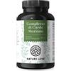 NATURE LOVE® Complesso di cardo mariano - 120 capsule - Cardo mariano, carciofo, tarassaco e desmodium - Ad alto dosaggio con l'80% di silimarina - Testato in laboratorio, vegano