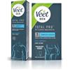 Veet Men Kit Crema Depilatoria per Uomo per parti Intime 100ml + Pelli Sensibili, 200 ml, Azione Rapida