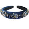 Brillabenny CERCHIETTO GIOIELLO CRISTALLI STRASS FERMA CAPELLI PER CERIMONIA ELEGANTE ACCESSORIO SPOSA ABITO MATRIMONIO Brillabenny (BLU 1)