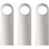 lUCKGOOD886 Chiavetta USB 32 GB, 3 Pezzi Mini Pen Drive 32 Giga Portatile USB Key Pennetta USB 32GB per PC, Laptop, ecc (Argento*3PCS)