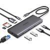 UGREEN Revodok Pro 109 Hub USB C 3.2 Gen 2 10Gbps HDMI 4K60Hz Ethernet RJ45 Adattatore Type C PD Carica 100W Lettore Schede SD TF Compatibile con MacBook Pro Air iPad iPhone 17 Surface